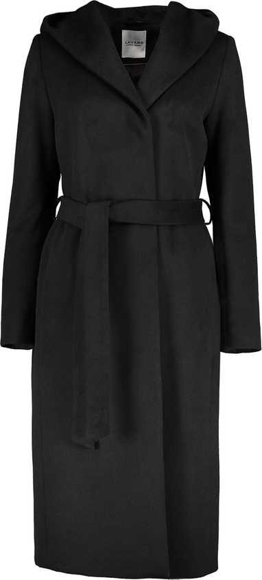 Czarny płaszcz Lavard w stylu casual