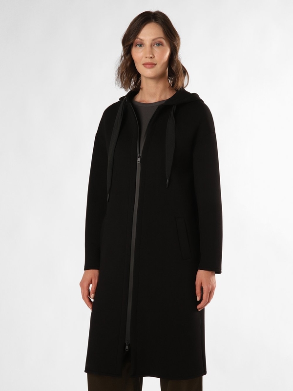 Czarny płaszcz Marie Lund bez kaptura w stylu casual