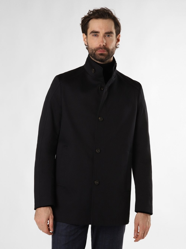 Czarny płaszcz męski Cinque