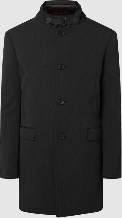Czarny płaszcz męski Cinque z wełny