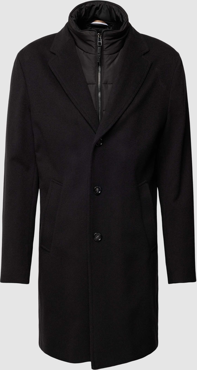 Czarny płaszcz męski Hugo Boss