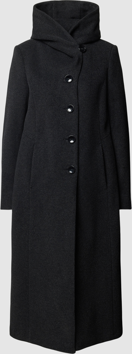 Czarny płaszcz Milo Coats z wełny bez kaptura