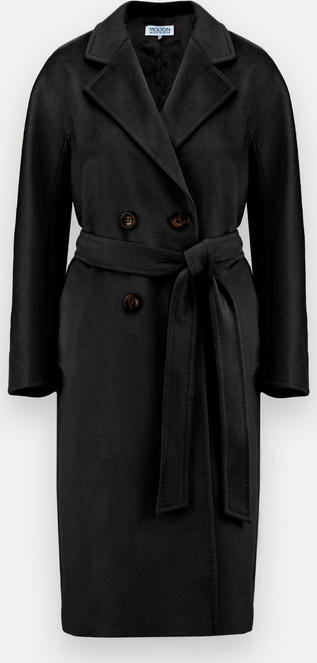 Czarny płaszcz Molton w stylu casual z wełny