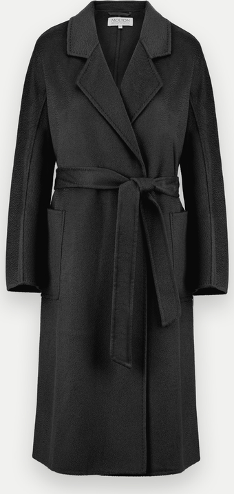 Czarny płaszcz Molton z wełny