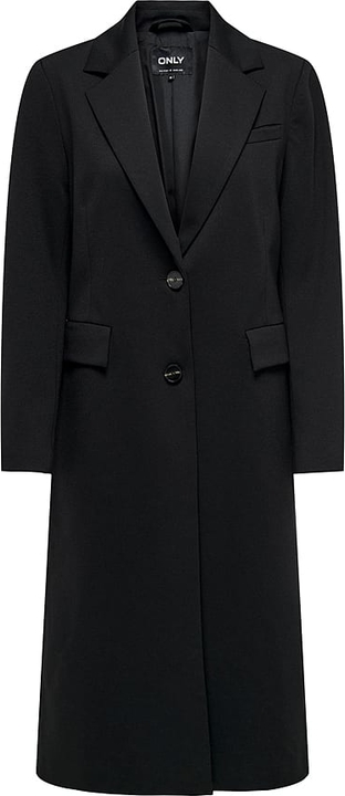 Czarny płaszcz Only bez kaptura w stylu casual przejściowa