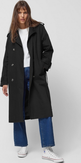 Czarny płaszcz Outhorn z bawełny w stylu casual