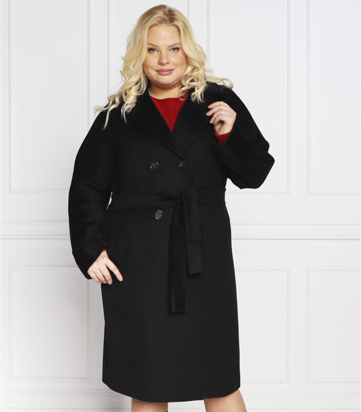 Czarny płaszcz Persona by Marina Rinaldi w stylu casual