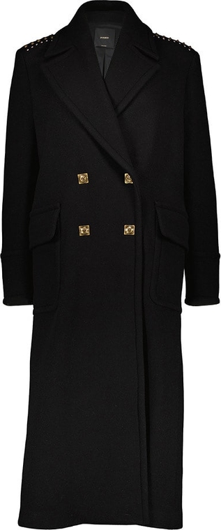 Czarny płaszcz Pinko bez kaptura przejściowa w stylu casual