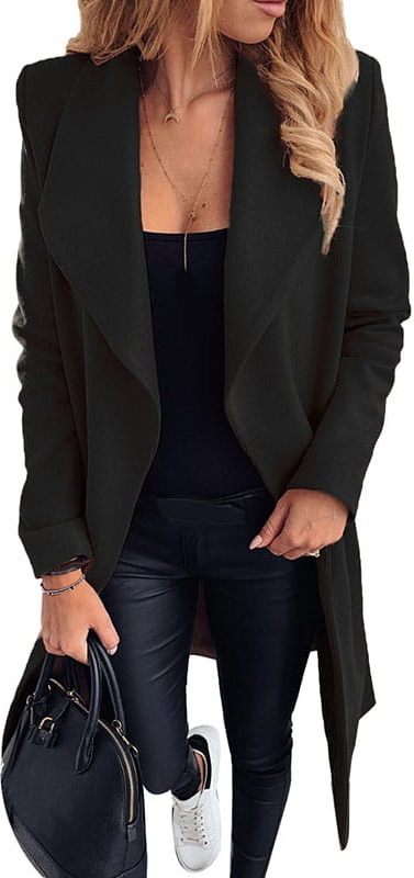 Czarny płaszcz Sandbella w stylu casual