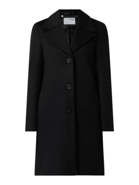 Czarny płaszcz Selected Femme w stylu casual krótki