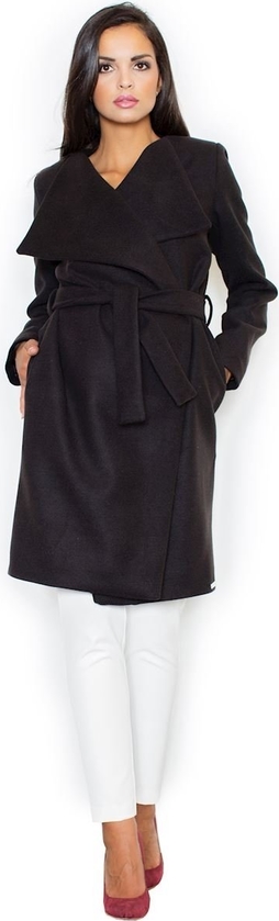 Czarny płaszcz TAGLESS