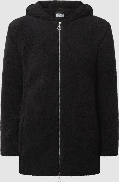 Czarny płaszcz Urban Classics krótki w stylu casual