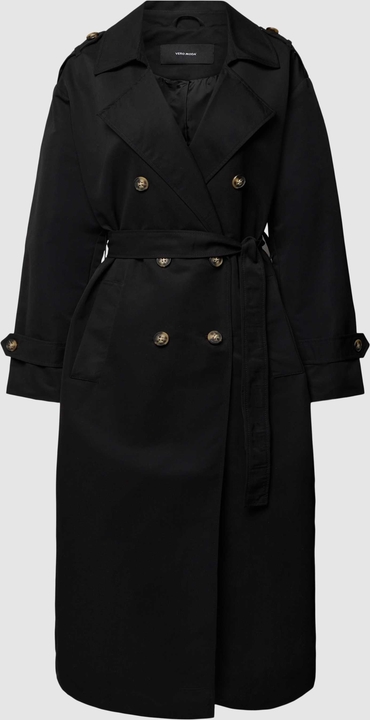 Czarny płaszcz Vero Moda w stylu casual