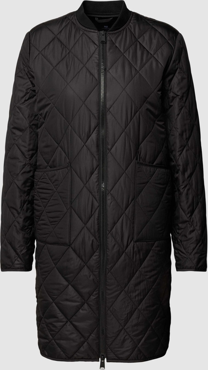 Czarny płaszcz Withblack w stylu casual bez kaptura