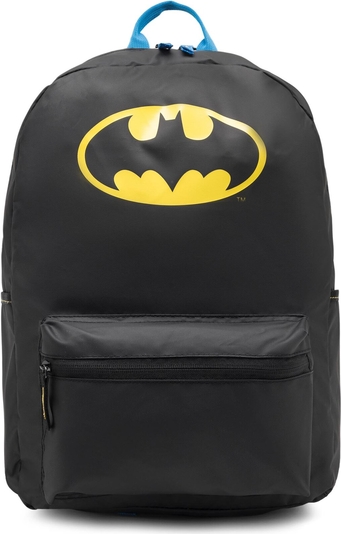 Czarny plecak Batman w młodzieżowym stylu z nadrukiem