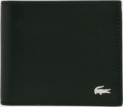Czarny portfel męski Lacoste