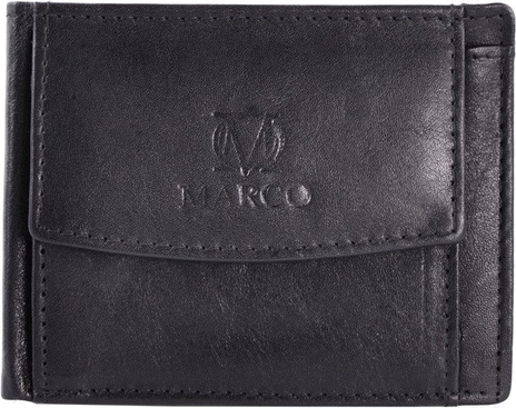 Czarny portfel męski Marco