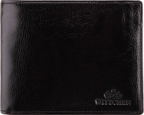 Czarny portfel męski Wittchen ze skóry