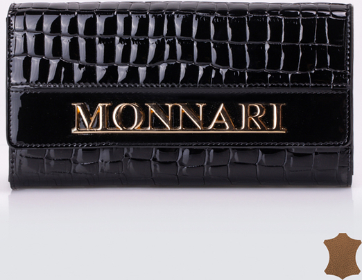 Czarny portfel Monnari