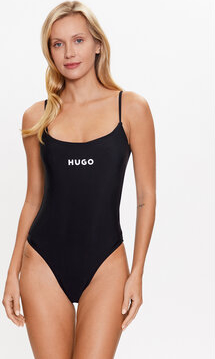 Czarny strój kąpielowy Hugo Boss w sportowym stylu