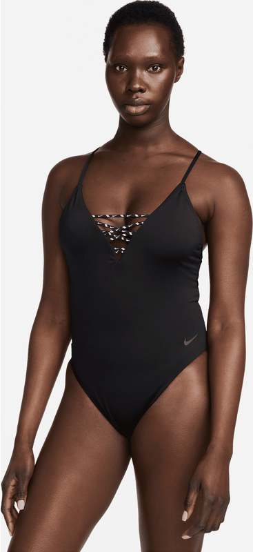 Czarny strój kąpielowy Nike w sportowym stylu