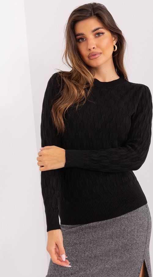 Czarny sweter 5.10.15 w stylu casual z bawełny