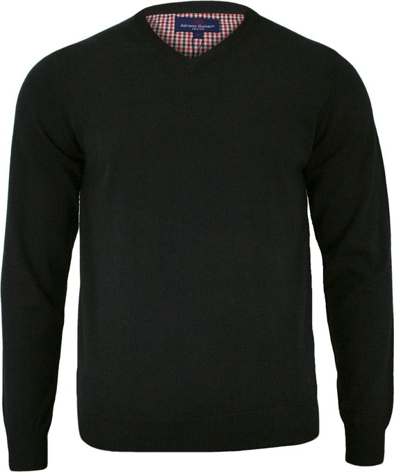 Czarny sweter Adriano Guinari z bawełny w stylu casual