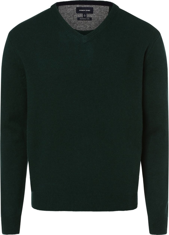 Czarny sweter Andrew James z wełny