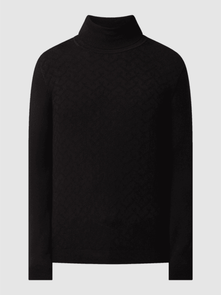 Czarny sweter Antony Morato w stylu casual z golfem
