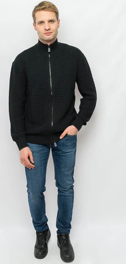 Czarny sweter Armani Exchange z bawełny ze stójką