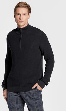 Czarny sweter Blend w stylu casual ze stójką