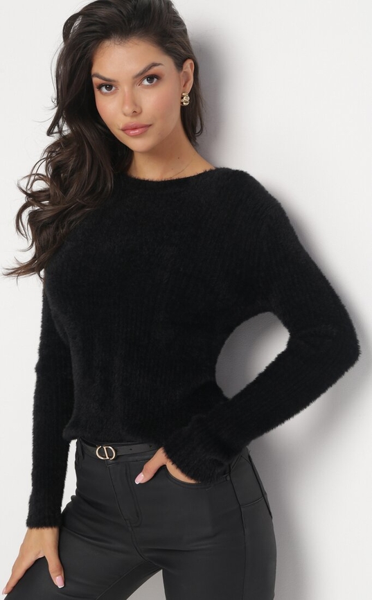 Czarny sweter born2be w stylu casual