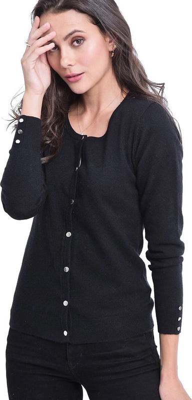 Czarny sweter C& Jo w stylu casual