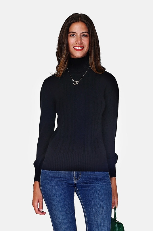 Czarny sweter C& Jo z kaszmiru