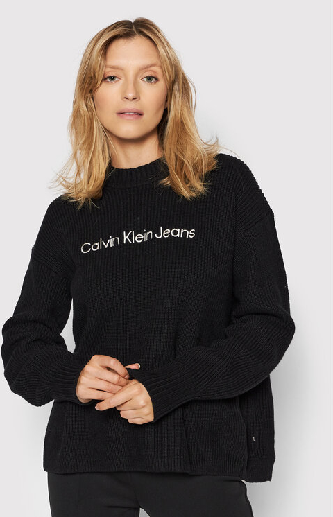 Czarny sweter Calvin Klein w stylu casual
