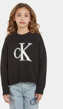 Czarny sweter Calvin Klein z jeansu