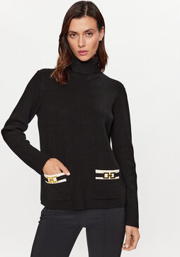 Czarny sweter Elisabetta Franchi w stylu casual