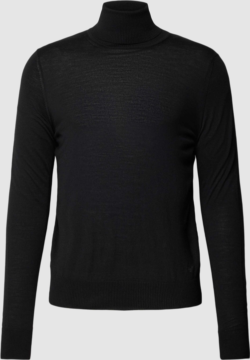 Czarny sweter Emporio Armani z golfem