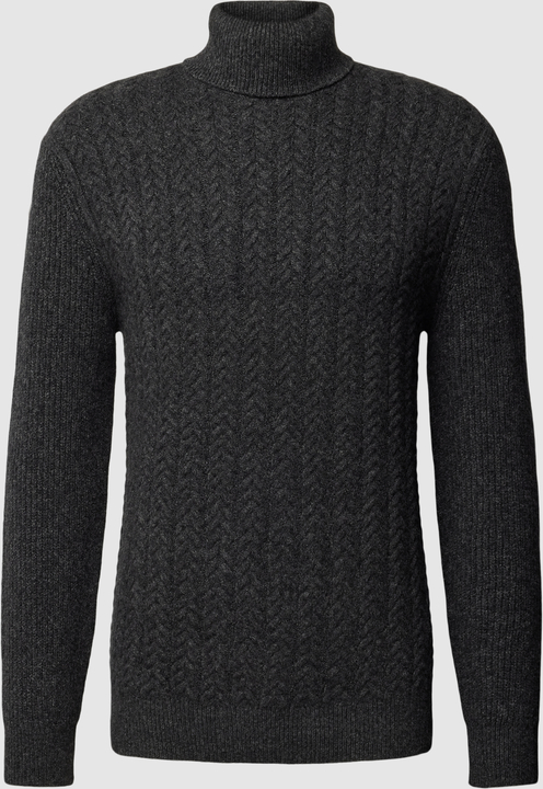 Czarny sweter Esprit z golfem w stylu casual