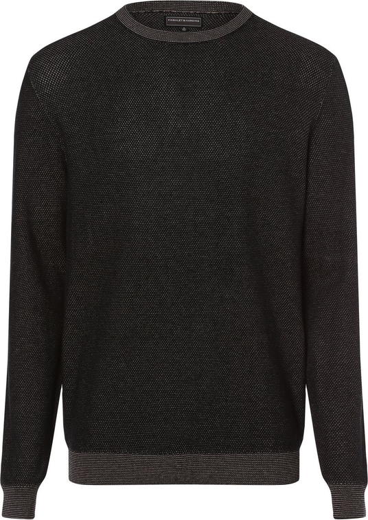 Czarny sweter Finshley & Harding w stylu casual z okrągłym dekoltem