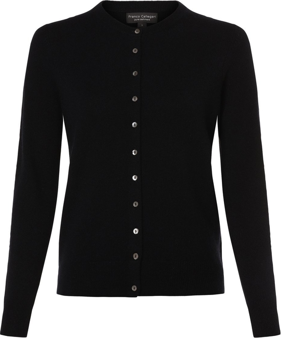 Czarny sweter Franco Callegari z kaszmiru w stylu casual