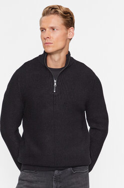 Czarny sweter Guess z okrągłym dekoltem