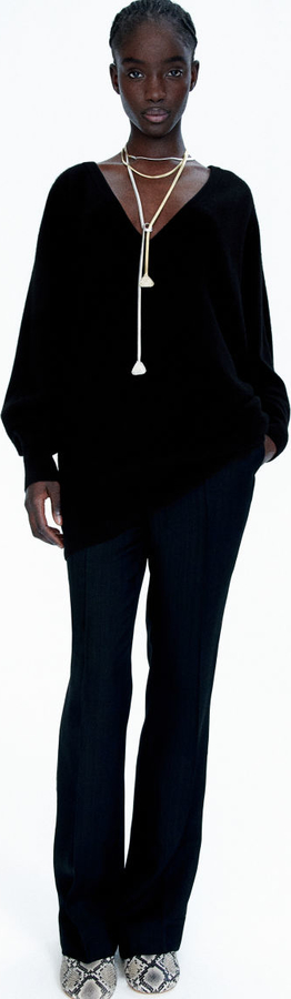 Czarny sweter H & M z kaszmiru