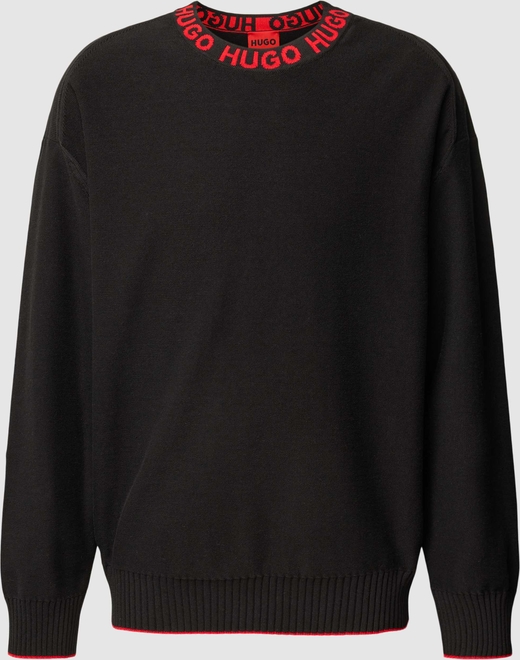 Czarny sweter Hugo Boss z bawełny