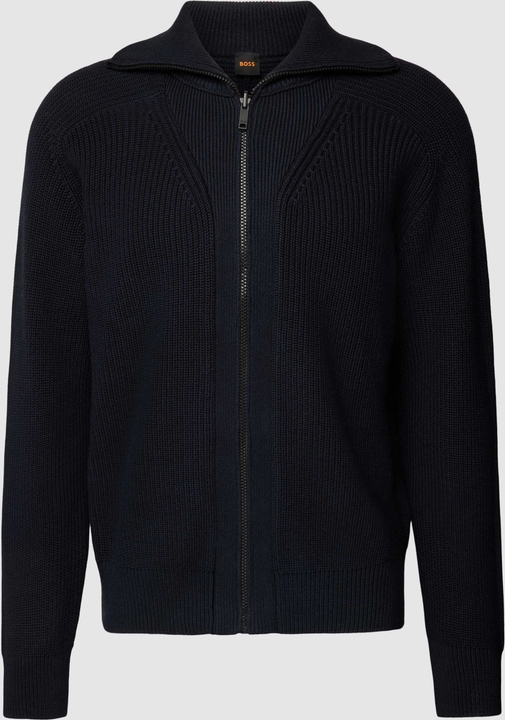 Czarny sweter Hugo Boss z bawełny w stylu casual ze stójką