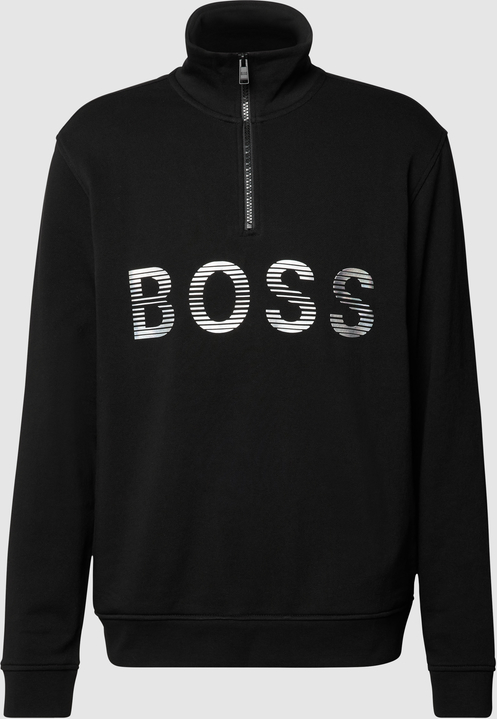 Czarny sweter Hugo Boss ze stójką