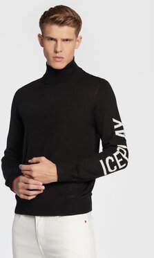 Czarny sweter Ice Play z okrągłym dekoltem w młodzieżowym stylu