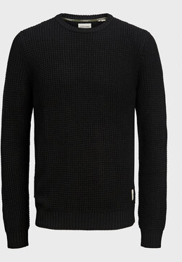 Czarny sweter Jack & Jones z okrągłym dekoltem