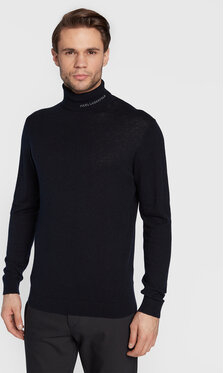 Czarny sweter Karl Lagerfeld w stylu casual