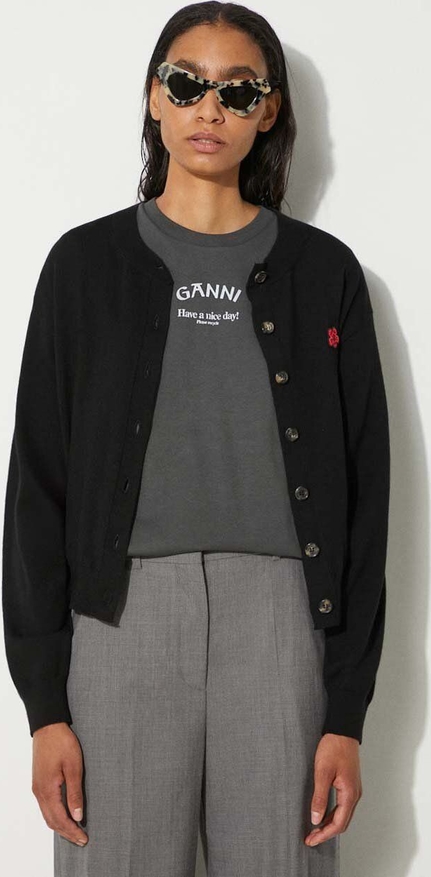 Czarny sweter Kenzo w stylu casual z wełny